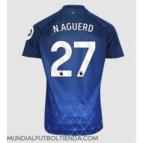 Camiseta West Ham United Nayef Aguerd #27 Tercera Equipación Replica 2023-24 mangas cortas